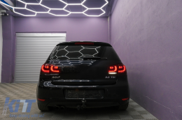 Feux Arrières Full LED pour VW Golf 6 VI 08-13 R20 Look Cerise Rouge Dynamique-image-6089153