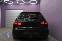 Feux Arrières Full LED pour VW Golf 6 VI 08-13 R20 Look Cerise Rouge Dynamique-image-6089154