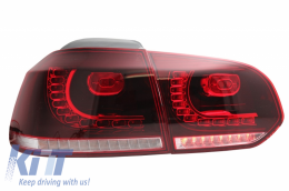 Feux Arrières Full LED pour VW Golf 6 VI 08-13 Cerise Rouge R20 GTI Look LHD/RHD-image-6036986