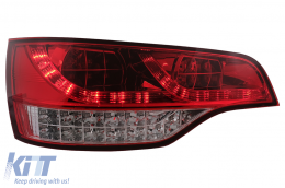 Feux arrières LED pour Audi Q7 4L 2006-2009 Rouge Clair Taillights-image-6099531