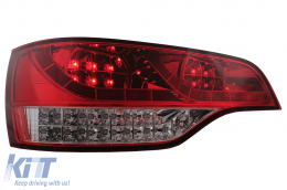 Feux arrières LED pour Audi Q7 4L 2006-2009 Rouge Clair Taillights-image-6099535