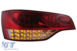 Feux arrières LED pour Audi Q7 4L 2006-2009 Rouge Clair Taillights-image-6099539