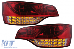 Feux arrières LED pour Audi Q7 4L 2006-2009 Rouge Clair Taillights-image-6099540