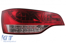 Feux arrières LED pour Audi Q7 4L 2006-2009 Rouge Clair Taillights-image-6099542