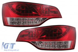 Feux arrières LED pour Audi Q7 4L 2006-2009 Rouge Clair Taillights-image-6099543