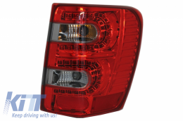 Feux arrières LED pour JEEP Grand Cherokee 1999-05.2005 rouge Fumée-image-6044276