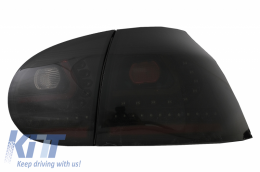 Feux arrières LED pour VW Golf V 2003-2009 Phares antibrouillard Noir / Fumée-image-6059127