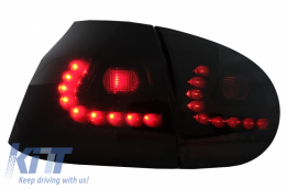 Feux arrières LED pour VW Golf V 2003-2009 Phares antibrouillard Noir / Fumée-image-64956