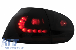 Feux arrières LED pour VW Golf V 2003-2009 Phares antibrouillard Noir / Fumée-image-64958