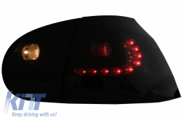 Feux arrières LED pour VW Golf V 2003-2009 Phares antibrouillard Noir / Fumée-image-64959