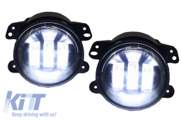 Feux de brouillard Full LED de 4 pouces pour JEEP Wrangler JK TJ LJ 2007-2017-image-6022594