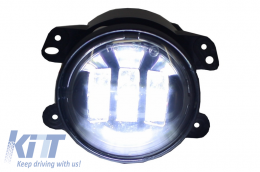 Feux de brouillard Full LED de 4 pouces pour JEEP Wrangler JK TJ LJ 2007-2017-image-6022595