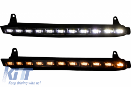 Feux LED DRL pour Audi Q7 4L 06-09 Clignotant Facelift Look-image-6047556