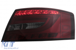 Feux LED pour Audi A6 C6 4F Limousine 04.2004-2008 Rouge Fumée 7PIN-image-6089397