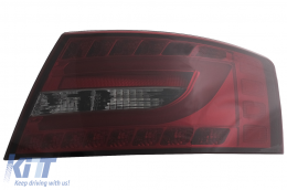 Feux LED pour Audi A6 C6 4F Limousine 04.2004-2008 Rouge Fumée 7PIN-image-6089399