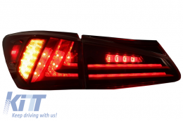 Feux LED pour LEXUS IS XE20 05-12 Barre lumière Facelift New XE30 Rouge Clair-image-6025880