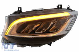 Fhares Feux LED pour Mercedes Sprinter W907 Halogènes 2019-2023 Noir Headlights-image-6114475