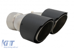 Fibre carbone Silencieux Conseils pour Range Rover et SUVs Finition mate Look Inlet 8cm-image-6054191