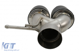 Fibre carbone Silencieux Conseils pour Range Rover et SUVs Finition mate Look Inlet 8cm-image-6054193