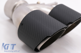 Fibre carbone Silencieux Conseils pour Range Rover et SUVs Finition mate Look Inlet 8cm-image-6054197