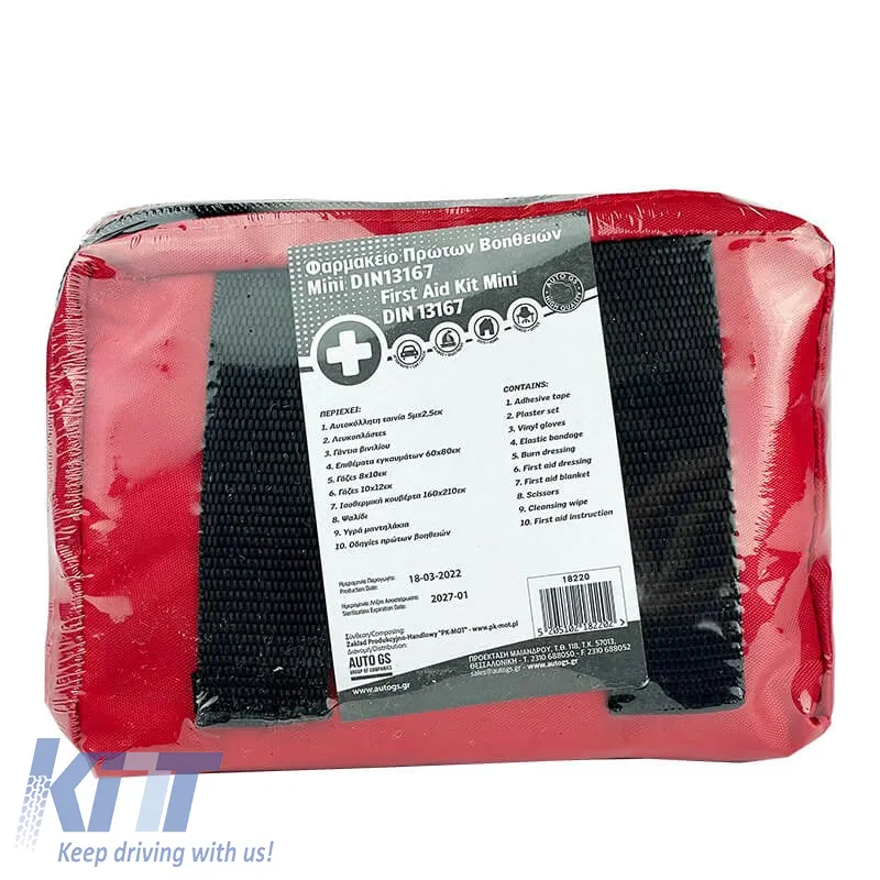 First Aid Kit DIN 13167 15 x 10.5 x 3.5cm Auto GS 18220