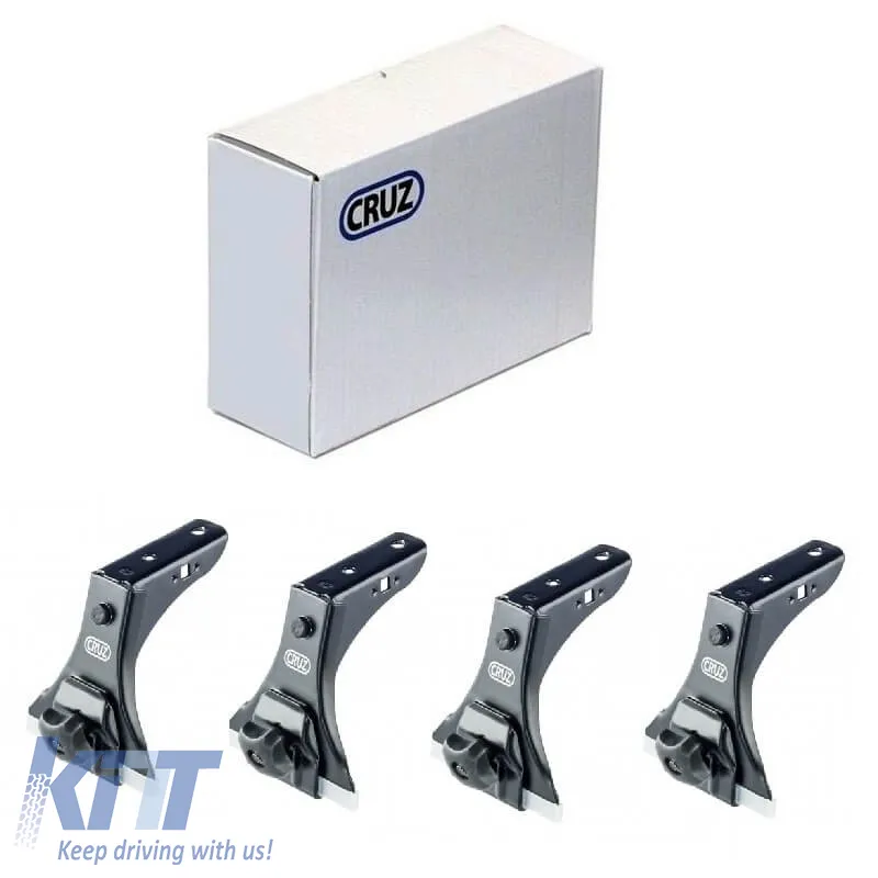 Fixation Kit suitable for Roof Bars & Racks CRUZ LCV 933-010 Raingutter Universal 10cm Set of 4 Pieces