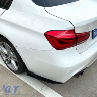Flaps pare-chocs arrière Ailerons Flics pour BMW Série 3 F30 F31 11-19 Noir brillant-image-6100853