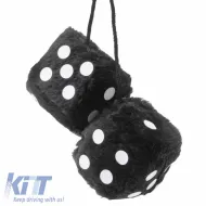 image-19-Flauschige Würfel schwarz 7x7cm 2 Stück