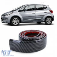Flexible car door guard strip universal self-adhesive carbon 150cm - ODDMAR6013193