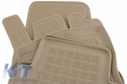Floor mat Beige Rubber Black suitable for VW Passat B8 (2014-Up)-image-6034349