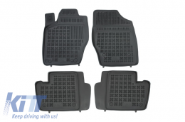 image-3-Floor mat black suitable for CITROEN C4 I Hatchback (2004-2010) C4 II (2011-) PEUGEOT 307 (2001-2007)