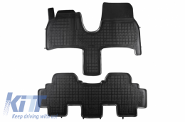 Floor mat black suitable for Citroen C8 (2002-2014) Fiat ULYSSE II (2002-2010) Lancia PHEDRA (2002-2010) Peugeot 807 (2002-2014) - 201220