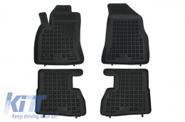 Floor mat black suitable for FIAT Doblo II 2009- OPEL Combo C 2011- 5, 7 seater version - 201512
