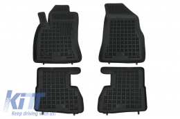 Floor mat black suitable for FIAT Doblo II 2009- OPEL Combo C 2011- 5, 7 seater version