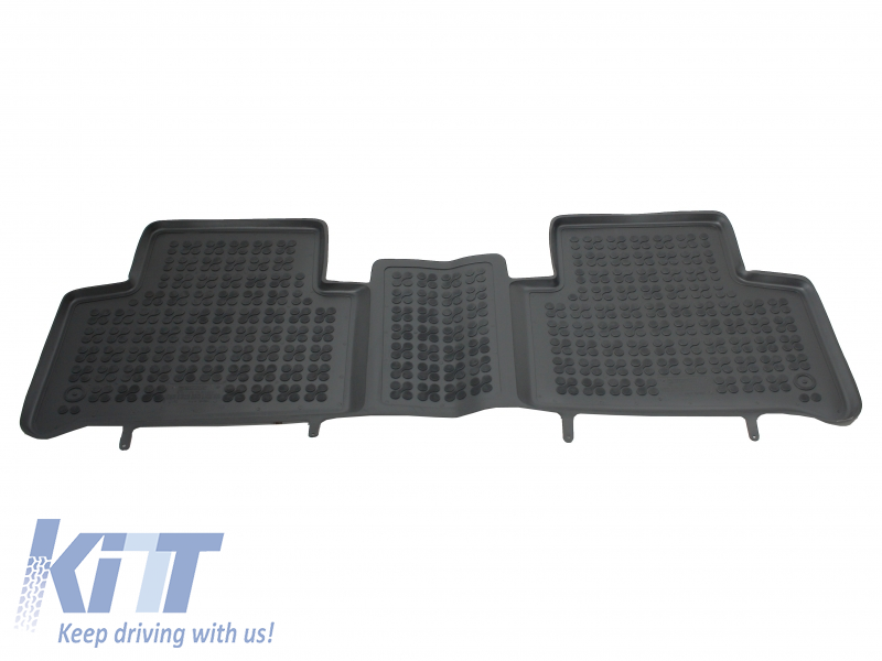 Perfect Fit Black Car Mats for Renault Scenic II 03-09 MPV Grey Leather Trim