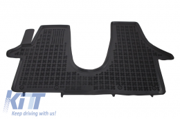 Floor mat black suitable for VW Transporter T5 (2003) + T6 (2015+) - 200108