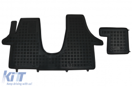 Floor mat black suitable for VW Transporter T5 2003 + T6 2015+ - 200109