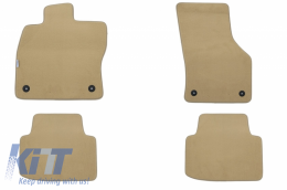 image-8-Floor mat Carpet beige suitable for VW Passat 11/2014, Passat GTE Variant 11/2014