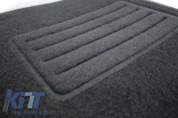 Floor mat Carpet graphite suitable for BMW 5er (E60) 06/2003-02/2010, 5er (E61) Touring 05/2004-08/2010-image-6028823