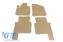 Floor mat Rubber Beige suitable for HYUNDAI Santa Fe 2007-2012 - 201606B