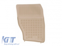 Floor mat Rubber Beige suitable for PORSCHE Cayenne II 92A (2011-2016) VW Touareg II 7P5 (2010-2018)-image-6018037