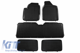 Floor mat Rubber Black suitable for Ford GALAXY I (1995-2006) Seat Alhambra I (1996-2010) VW Sharan I (1995-2010) version 7 passenger - 200103
