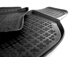 Floor mat Rubber Black suitable for FORD Mondeo V Vignale, Mondeo V Hybrid 2014+-image-5997408