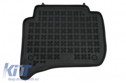 Floor mat Rubber Black suitable for PORSCHE Cayenne II (2011-2016) suitable for VW Touareg II (2010-2018)-image-6013737
