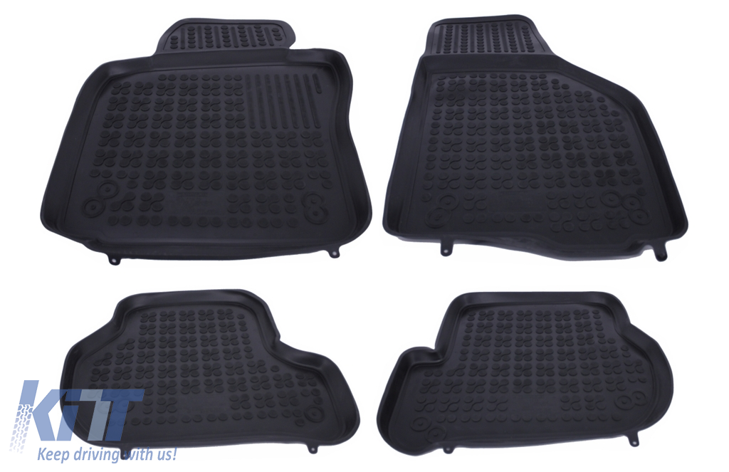 Floor Mat Rubber Black Suitable For Seat Leon 1p 2005 2013 Skoda