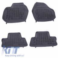 Floor mat Rubber Black suitable for VOLVO XC60 I (2008-2017) V60 I (2011-2018) S60 II (2010-2018) - 200404