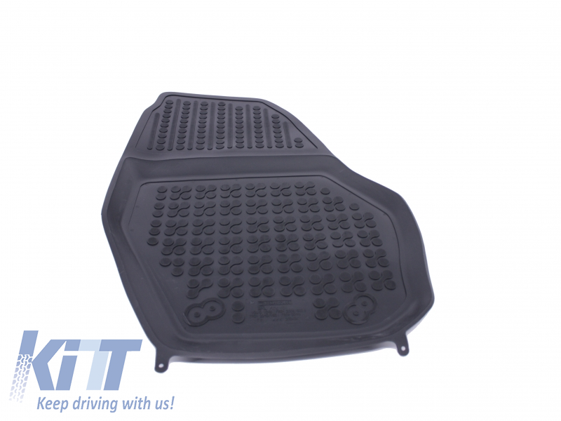 Floor mat Rubber Black suitable for VOLVO XC60 I (20082017) V60 I