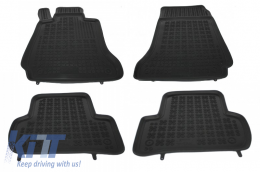 Floor mat rubber suitable for MERCEDES C-Class W204 2007-2014 Black - 201706