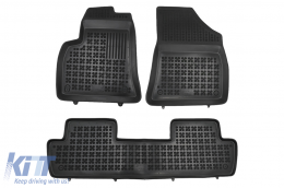 Floor Mats Rubber Black suitable for Peugeot 5008 I (2009-2017) - 201307