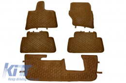 image-58-Floor Mats Rubber Mats suitable for Audi Q7 4L (2006-2015) 5/7 seats Sand Brown